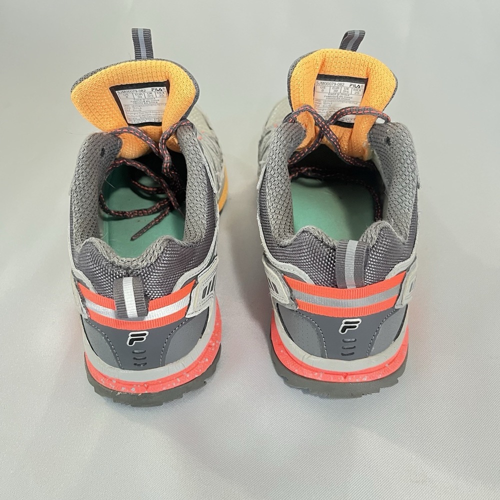 Fila Women's All Terrain Hiking Shoes Gray Orange Red Black US 8 5JM00079-082 - Picture 2 of 5
